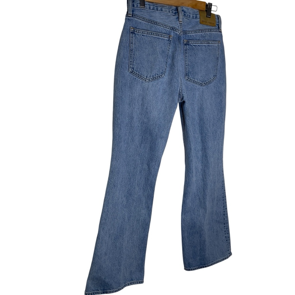 Aritzia Denim Forum Marianne Mid Loose Flare 32L size 27 Medium Wash - Picture 9 of 12